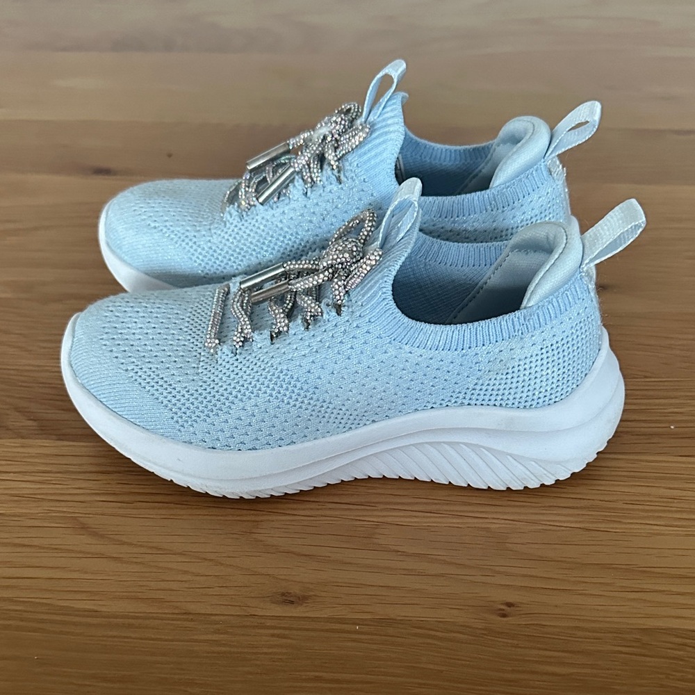 Sketchers Light Blue Kids Slip-On Sneakers 10.5